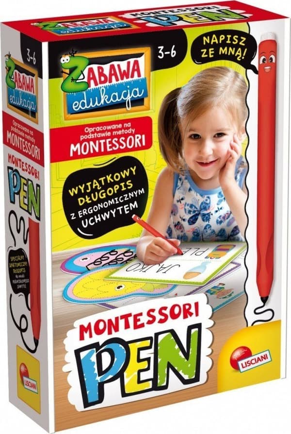 Montessori-penna - lång beskrivning med 32 plattor