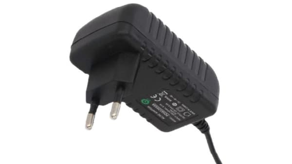 POSB09100A 9V/1A/9W Musta, vaakasuora sovitin, AC:CEE7/16. pistoke DC:2.1/5.5 (+)