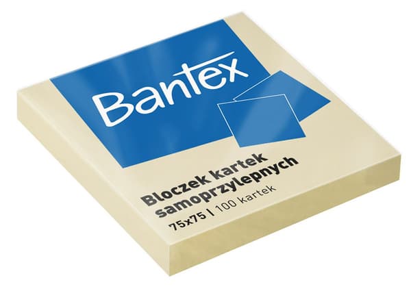 Selvklæbende blok 75x75mm 100K gul BANTEX