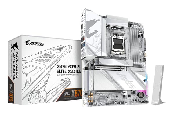 AORUS X870 ELITE X3D ICE - moderkort - ATX - Socket AM5 - AMD X870
