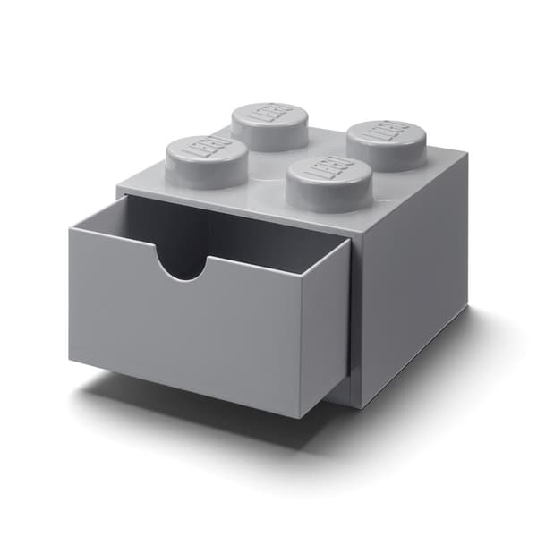 Lego Palikka 4 Pöytälaatikko harmaa