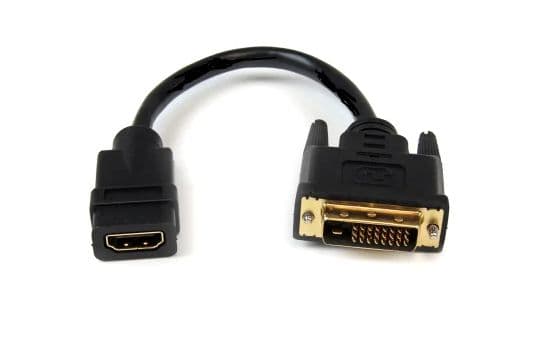 Garbot DVI-HDMI. Uros/Naaras. Musta. 15cm