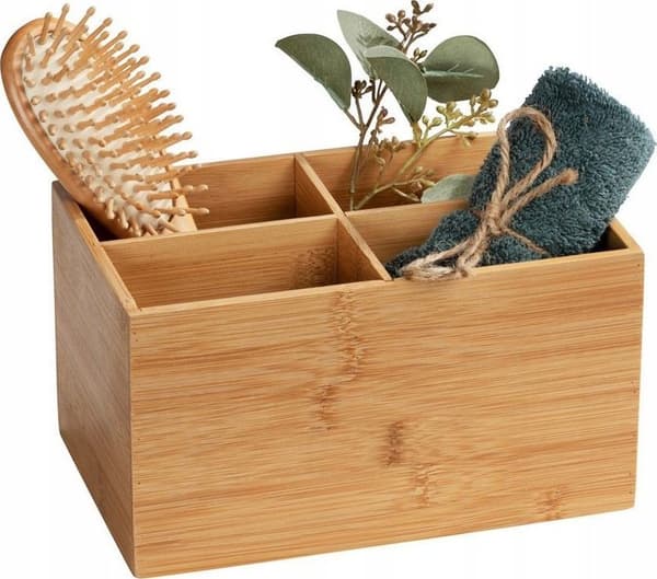 Wenko TERRA badeværelsesorganizer med 4 rum, bambus, WENKO