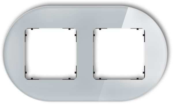 ICON Universal ram dubbel grensel - glaseffekt (ram: grå botten: svart) 15-12-IRSO-2