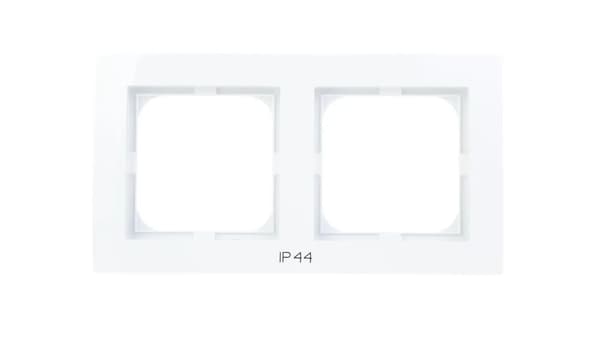 Ospel Dobbelt AS ramme til forbindelsesled IP-44 hvid (RH-2G/00)