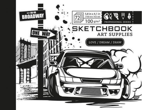Skitsbog 148x105/72K 100g TW papbil