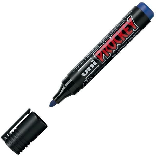Uni Mitsubishi Pencil MARKER UNI PM-122 PERMA.BLUE FLIPCHART MARKER - PM122NO