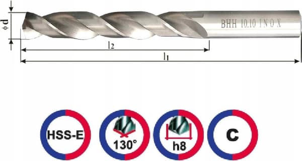 Poranterä 10,5 INOX RN cut 133-87 HSS-E Co5