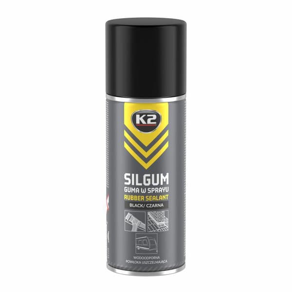 K2 GUMMIBELÆGNING PÅ SPRAY SILGUM sort 400 ML
