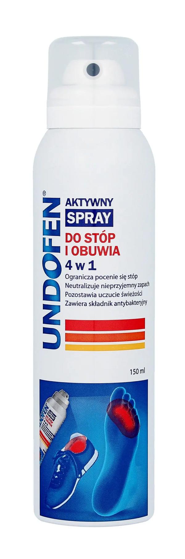 Undofen Active jalka- ja kenkäsumute 4in1 150ml