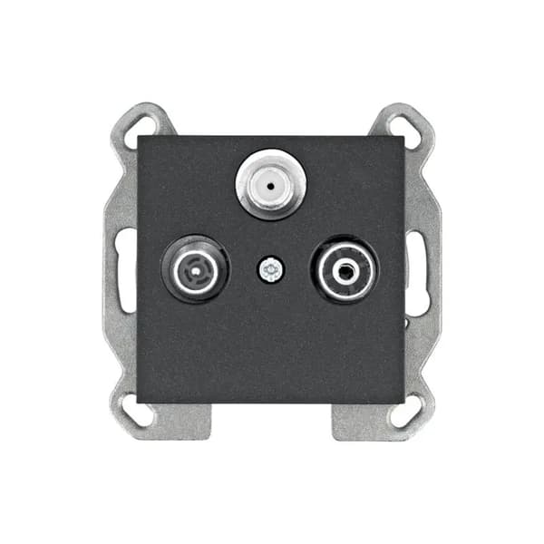 Hager Lumina RTV-SAT Enddåse sort WL3113
