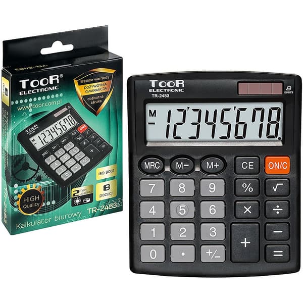 8-siffrig kontorsräknare TR-2483 TOOR