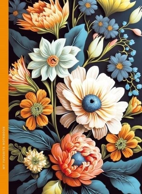 Dekorativ notesbog 143x200/48K ternet TW Flora