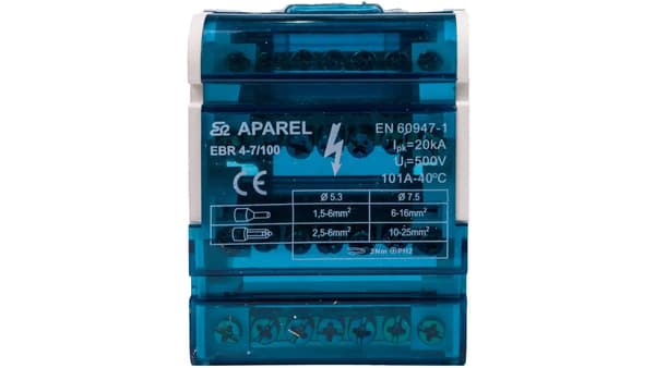 Jakelulohko 4-napainen 100A EBR 4-7/100 R33RA-02020200101