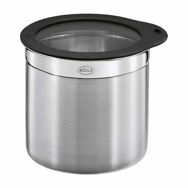 Rosle gryde med låg 700ml rustfrit stål/sølv silikone