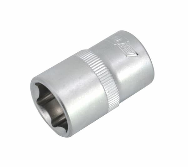 AWTOOLS 6-KANT TOPNØGLE 1/2\" KORT 24mm SORT LINJE