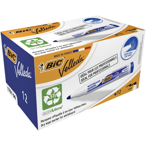 Bic whiteboardmarker Velleda 1701, blå
