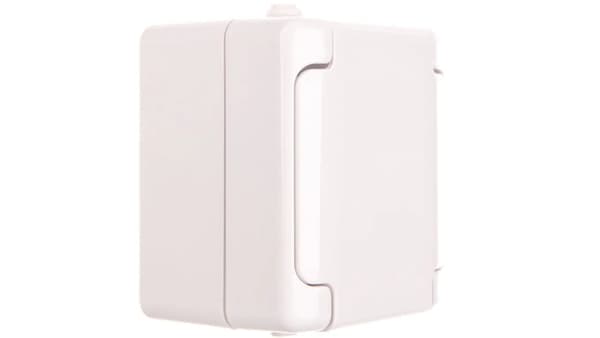 KOS BRYZA Enkel lufttät sockel 16A IP44 med lock vit (180432)