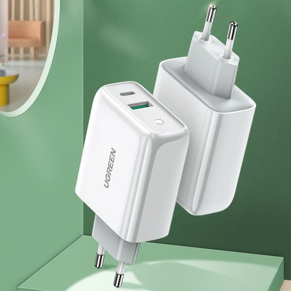 UGREEN 36W Dual Port Oplader EU USB-A/USB-C