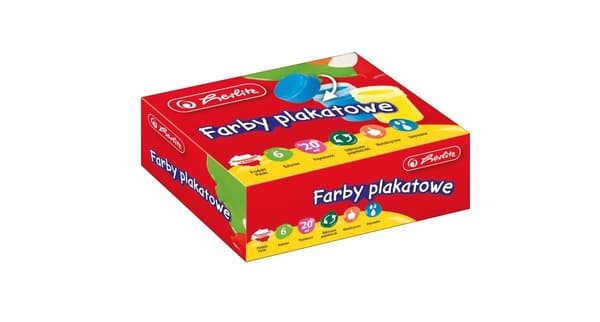 Skoleplakatmaling 6 farver x 20 ml