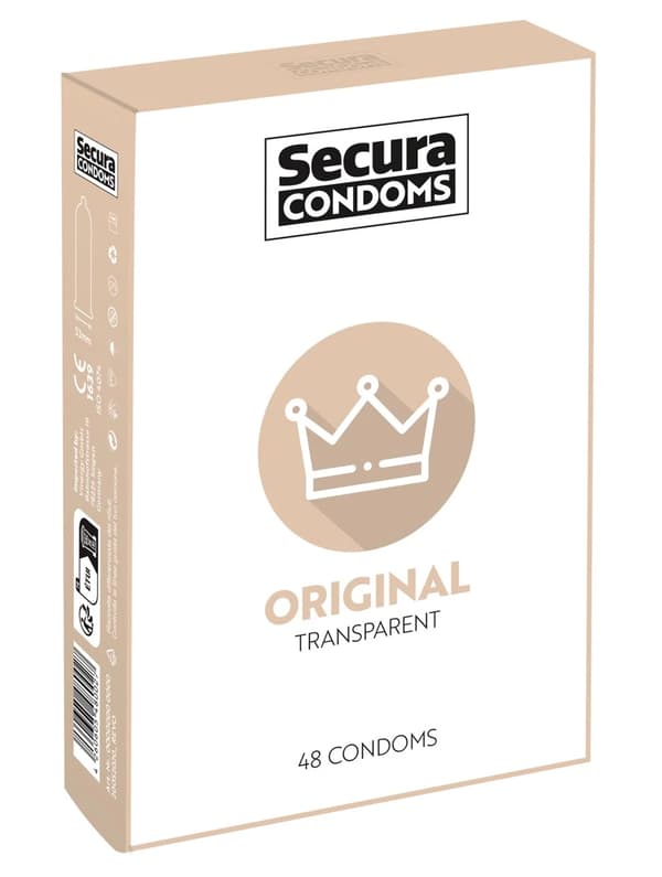 Secura Original 48 st Klassiska Transparenta Veganska Kondomer