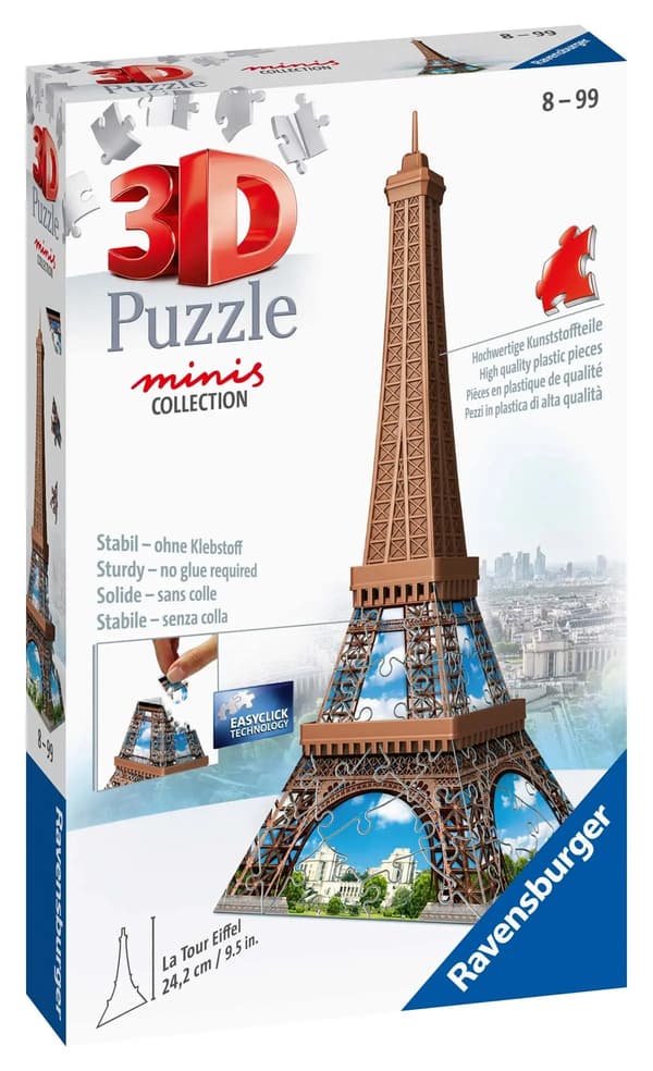 3D Puslespil 54 Mini Bygninger: Eiffeltårnet