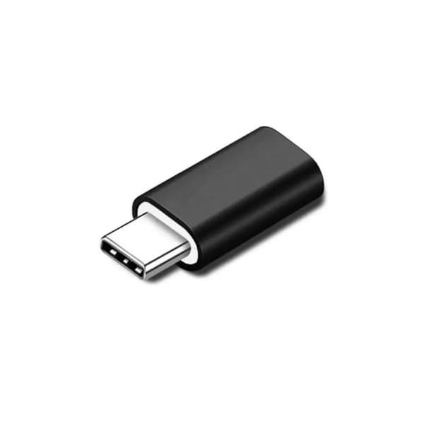 MicroConnect Lightning-USB-C-adapter, sort understøtter opladning og synkronisering op til 5V 2.4A