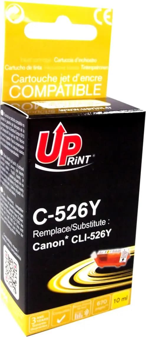 UPrint blækpatron C-526Y/CLI526Y (gul)