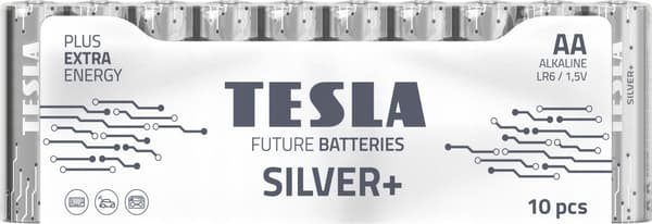 PARISTO TESLA SILVER+ AA LR6 /10 vanha