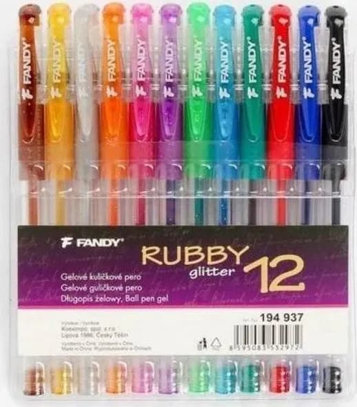 Lang Rubby glitter 12 farver