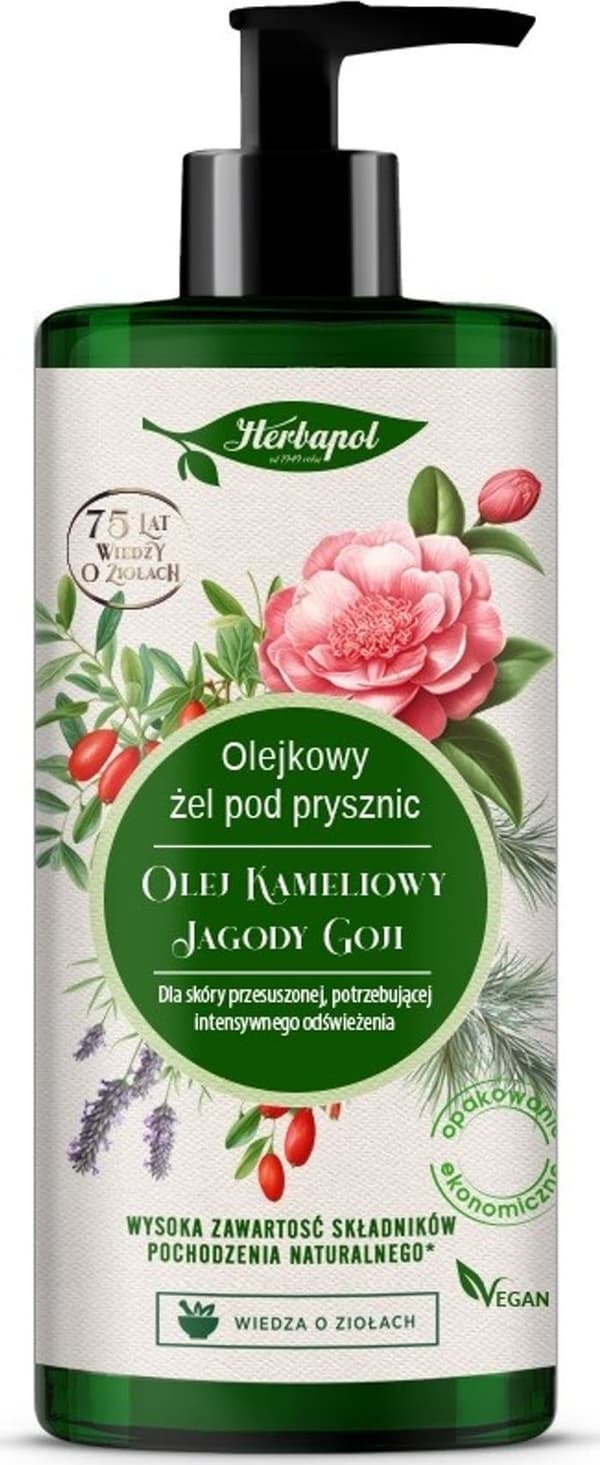 HERBAPOL Olie Brusegel - Kameliaolie & Gojibær 740ml