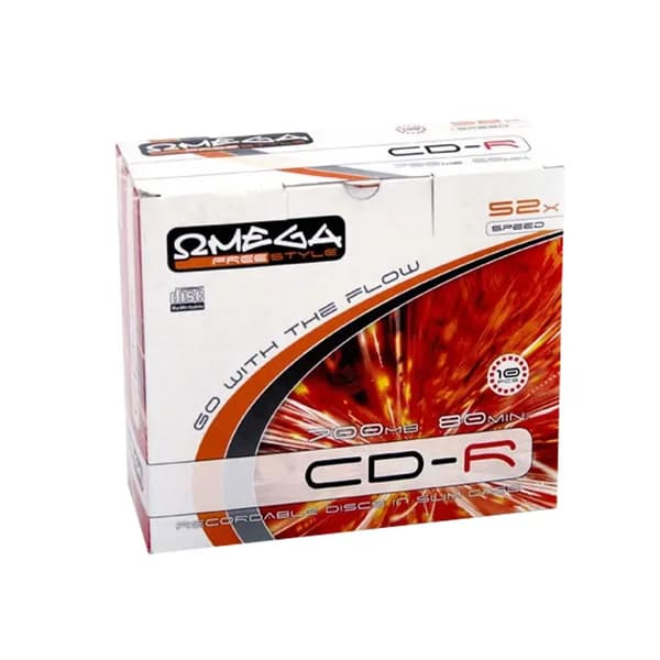 OMEGA CD-R 700MB 52X SLIM CASE*10 [56104]