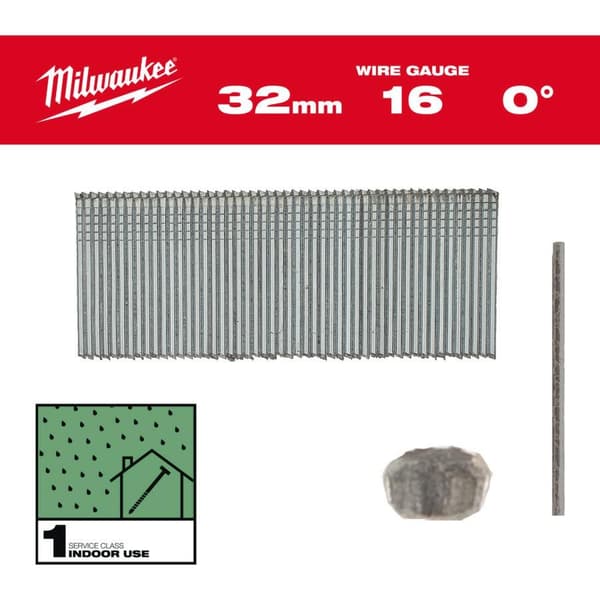 MILWAUKEE STICKS 16g/25mm/0° TIL M18 FN16GS /5000stk