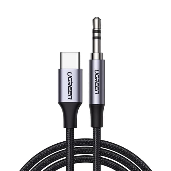 Ugreen-kaapeli USB C - Minijakki 3,5 mm 1 m harmaa (AV143)