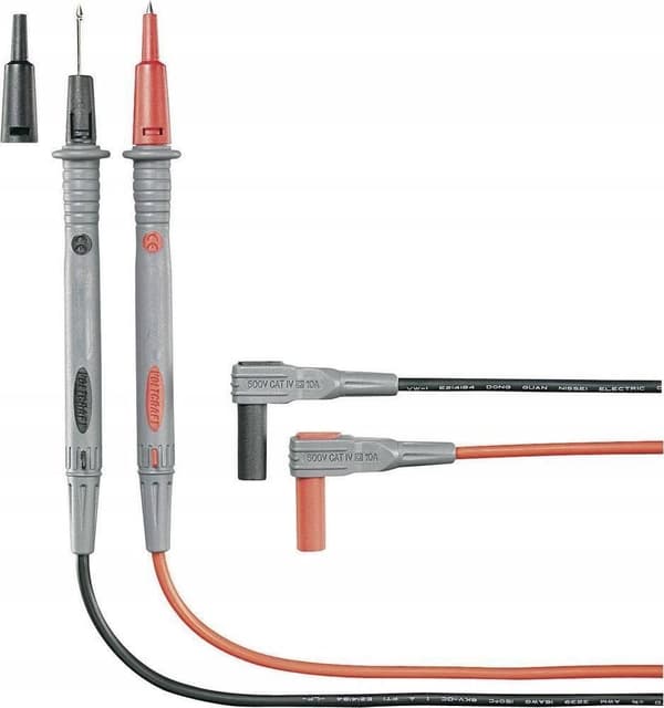 Voltcraft MS-4N mittausjohdot, 1,20 m, musta, punainen 108494