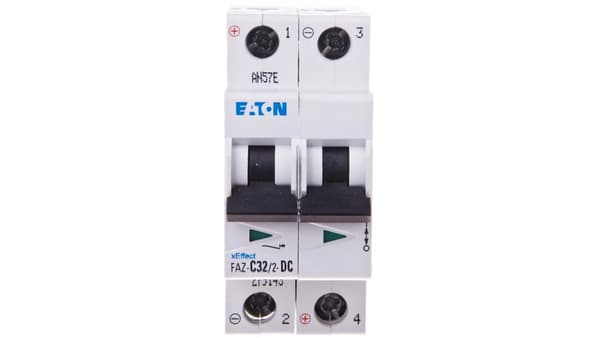 Eaton-virtakytkin 2P C 32A 15kA DC FAZ C32/2-DC (279143)