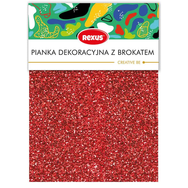 Dekorativt Glitter Skum Sæt A4 5 Farver