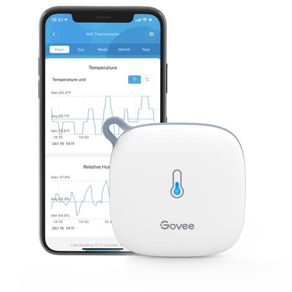 Govee H5179; Termometer och hygrometer; Wi-Fi, display