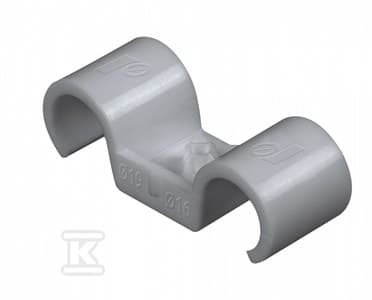 Plastholder til installationsrør, dobbelt, gulv, forstærket PA, diameter 25 mm R-SC40-PCD-25