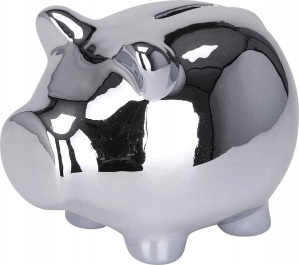 Home Styling Collection Keramisk Sparegris, Traditionel Gris, 11 x 9 cm