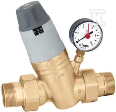 Caleffi vandtryksreduktion 1\" med manometer (535061)