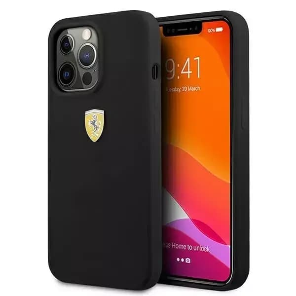 Ferrari FESIHCP13LBK iPhone 13 Pro / 13 6.1\" sort/sort Hardcase Silikone