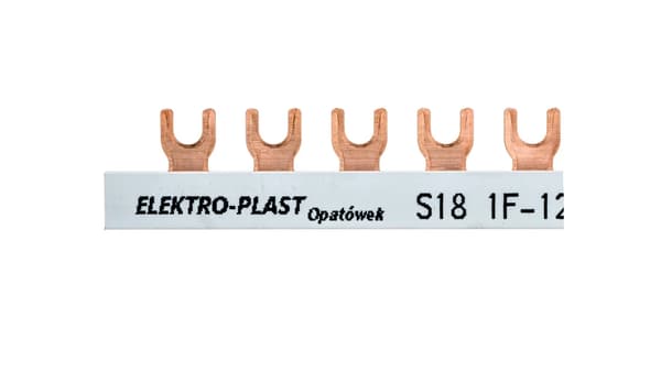 Forbindelsesskinne 1P 63A 12mm2 gaffel (18 mod.) 1F S18 1F-10 45.308