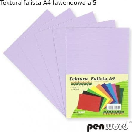 A4 bølgepap lavendel 5 stk