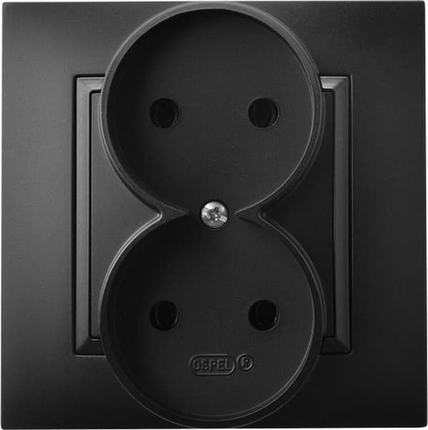 Ospel ARIA Dobbeltstik sort metallic GP-2U/33