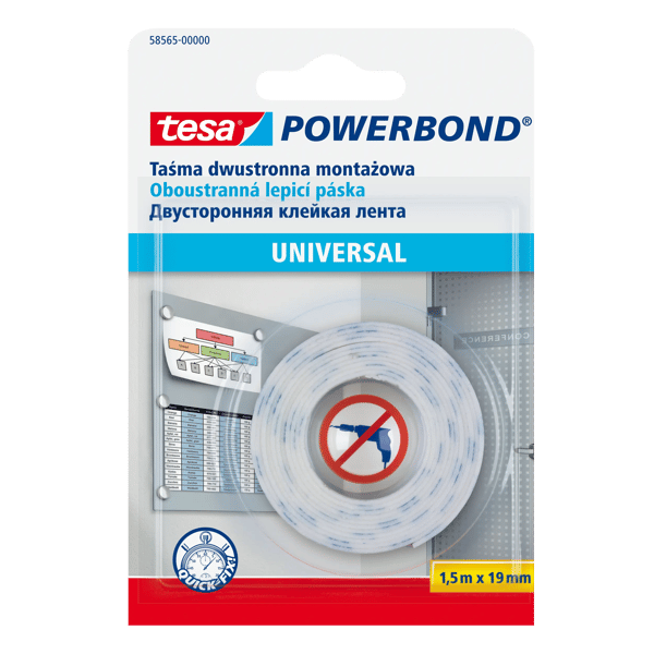 Tesa Monteringsband Powerbond Universal 1.5M:19MM (H5856500-H5856501)