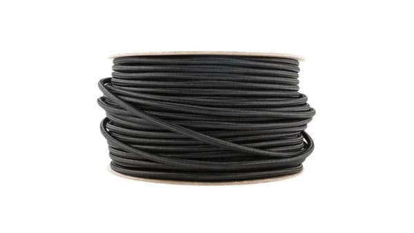 PREMIUM kabel 2 cyl svart 2x0,75mm2 flätad kabel - 100m