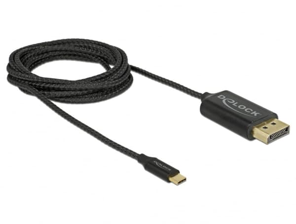 Delock USB-C USB-kaapeli - DisplayPort 2 m musta (83710)