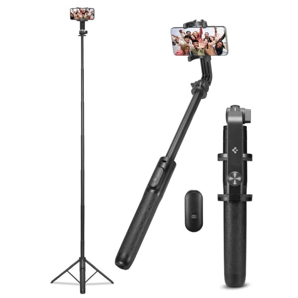 Spigen S560W Bluetooth Selfie Stick Stativ, Svart