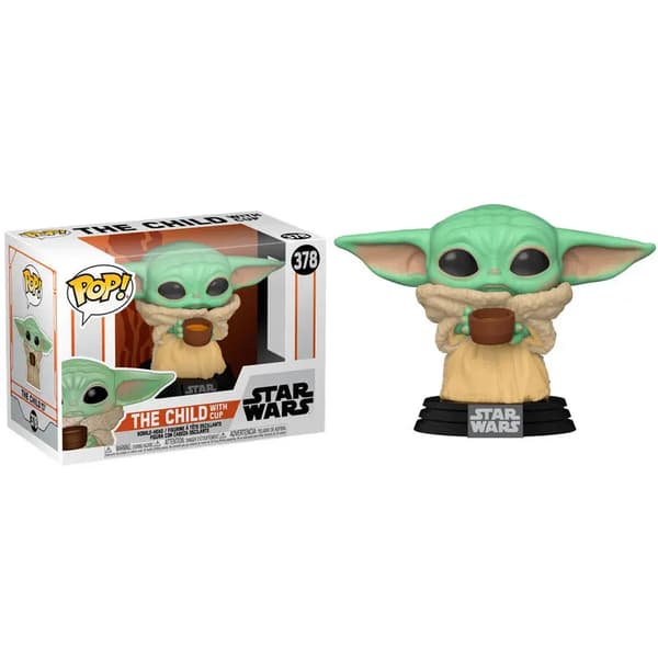 POP-figuuri Star Wars Mandalorian The Child kupin kanssa